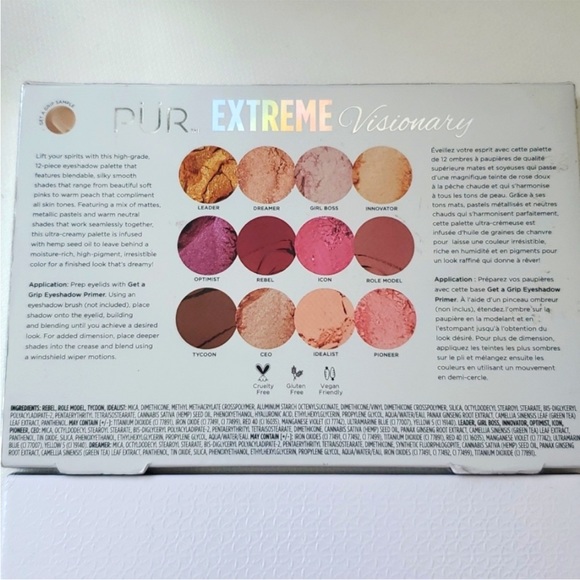 NIB PÜR Extreme Visionary 12-Piece Magnetic Eyeshadow Palette With Hemp - Picture 3 of 5